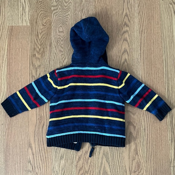 Hanna Andersson Sherpa lined knit zip up hoodie size 2t - Picture 4 of 4